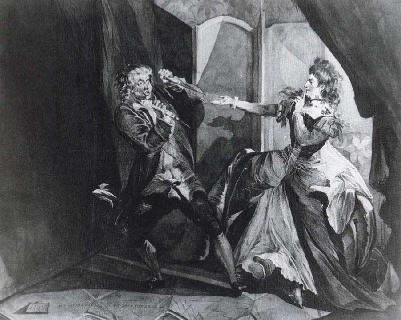 Henry Fuseli David Garrick and Hannah Pritchard as Macbeth and Lady Macbeth after the Murder of Duncan France oil painting art